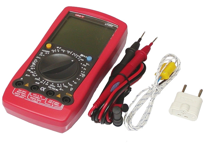 De professionele UT58C - UNI-T UT58C digitale meter vervaardigd door Uni-t is een universele multimeter met een aantal meetfuncties.