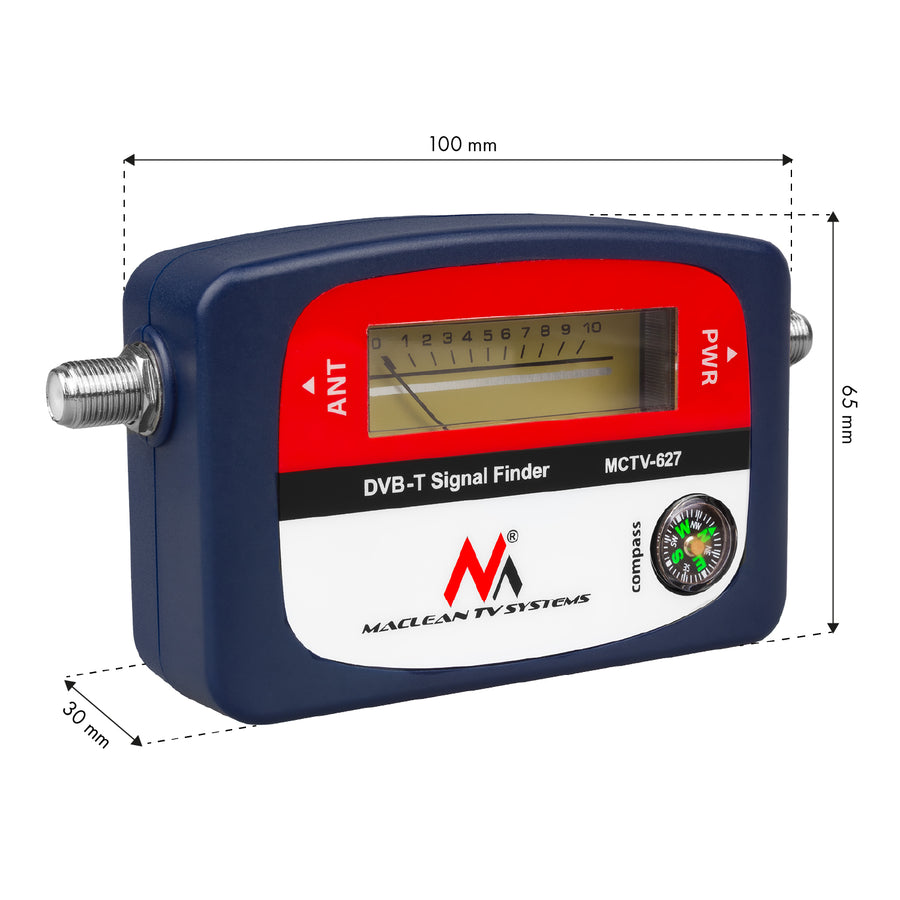 Satfinder DVB-T kabel 30cm Maclean MCTV-627 TV Antenne Finder