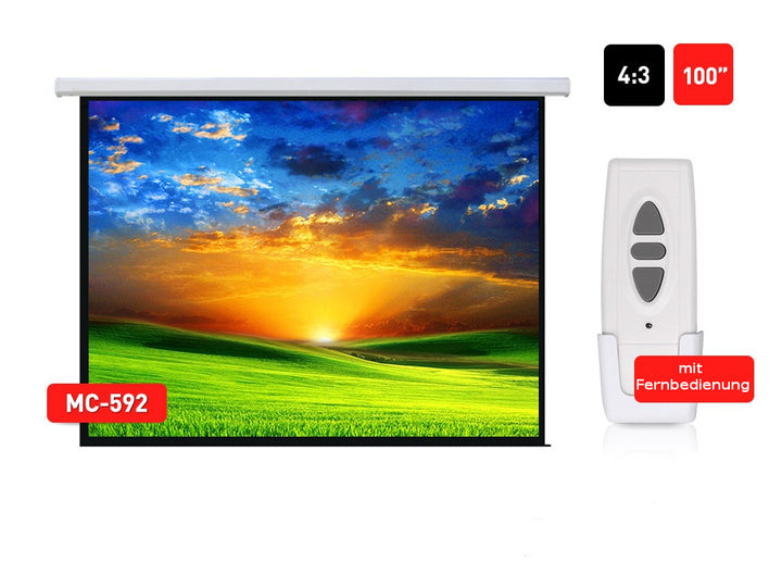 Projectiescherm elektrisch 100" 200x150 4:3 Maclean MC-592