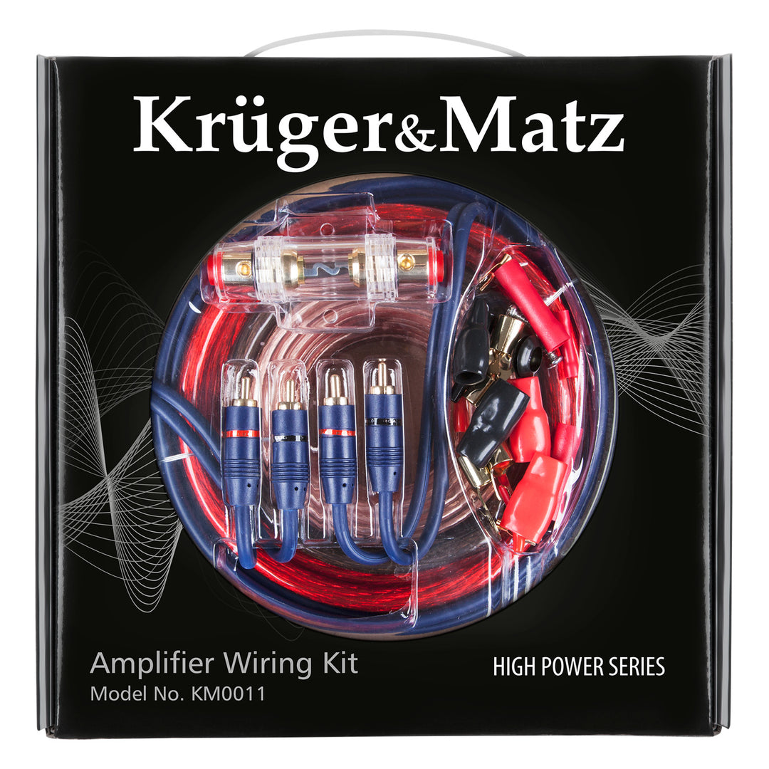 Versterker kabel set + montage accessoires Kruger&Matz KM0011