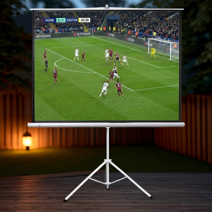 Maclean-projectiescherm, diagonaal 120 inch, 240 x 180 cm, op statief, beeldverhouding 4:3, MC-608