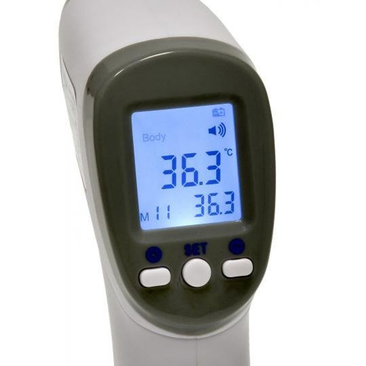 Contactloze thermometer van Tech-Med, LCD-scherm, geheugen voor 32 resultaten, TM-F03BB