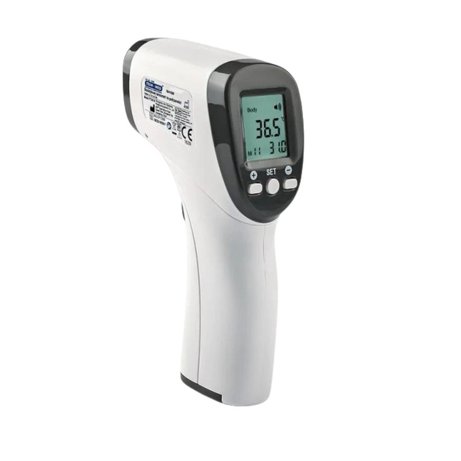 Contactloze thermometer van Tech-Med, LCD-scherm, geheugen voor 32 resultaten, TM-F03BB