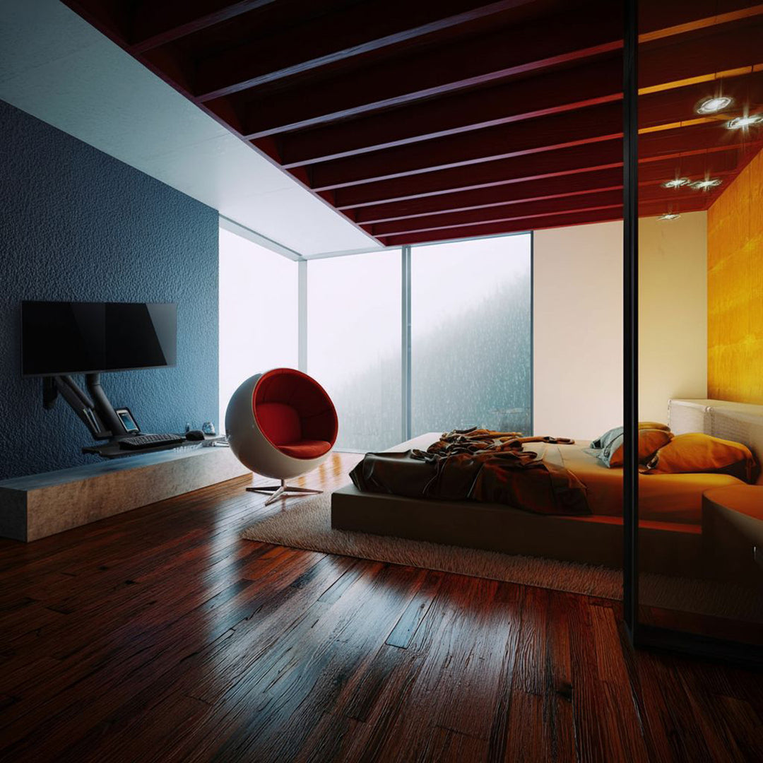 Maclean - Monitorbeugel / Muurbevestiging en Toetsenbordplank - VESA 17" - 32"