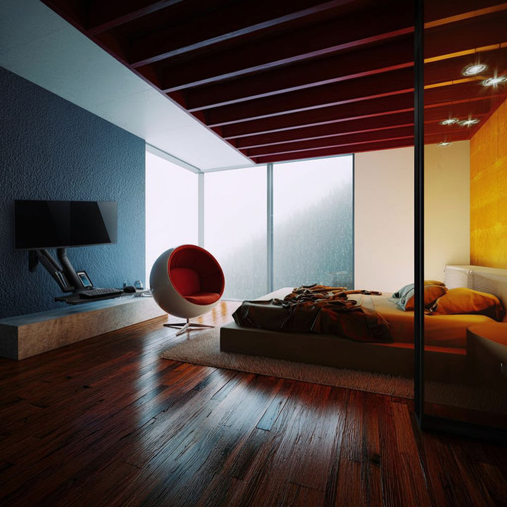 Maclean - Monitorbeugel / Muurbevestiging en Toetsenbordplank - VESA 17" - 32"