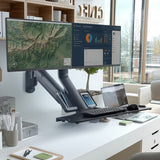 Maclean - Monitorbeugel / Muurbevestiging en Toetsenbordplank - VESA 17" - 32"