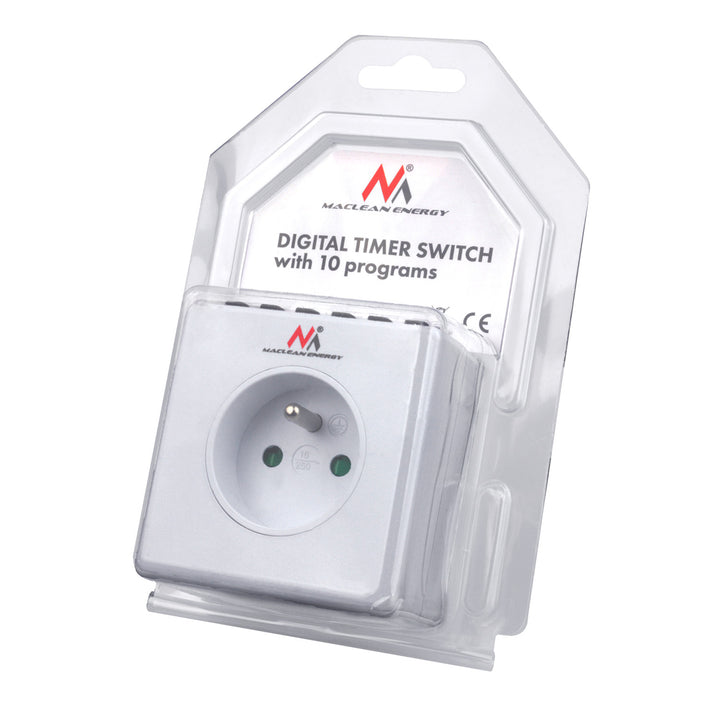 Programmeerbare digitale timer met Penaarde 3600W max 156 Maclean Energy MCE30