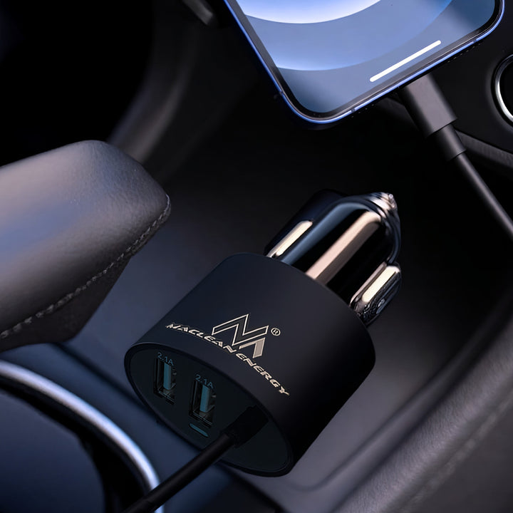Maclean MCE76 2xUSB 5.2A Autolader Ingebouwde 8PIN Black
