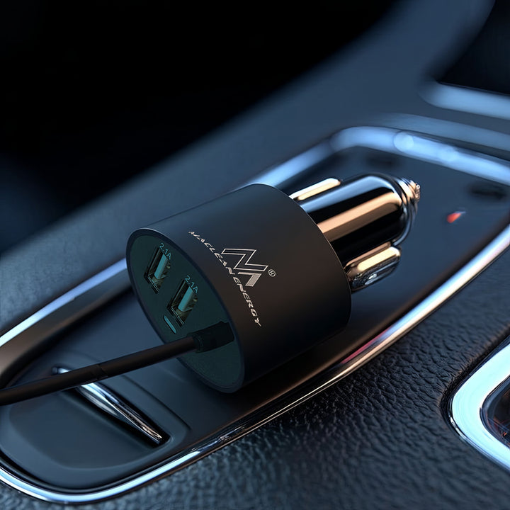 Maclean MCE76 2xUSB 5.2A Autolader Ingebouwde 8PIN Black