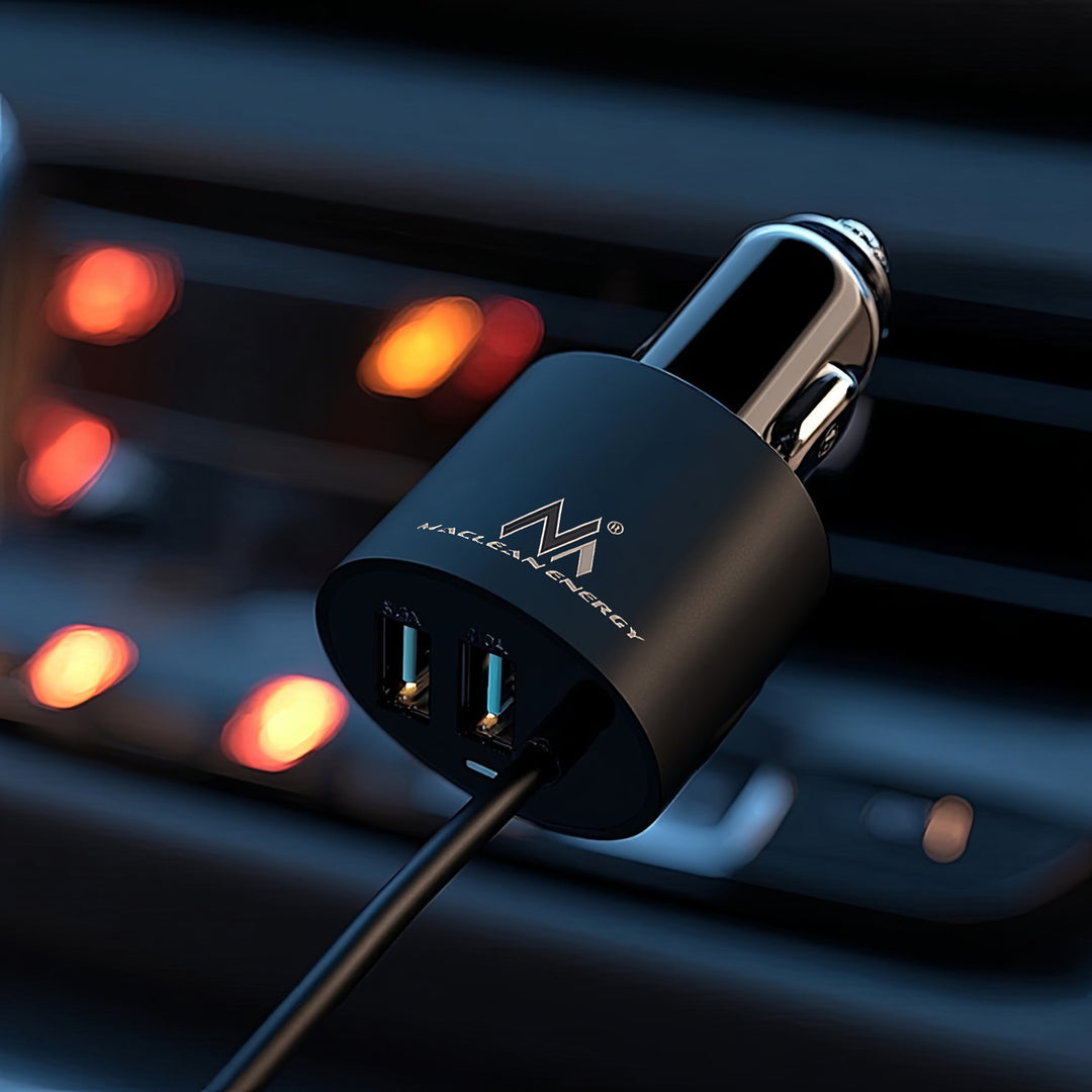 Maclean MCE76 2xUSB 5.2A Autolader Ingebouwde 8PIN Black