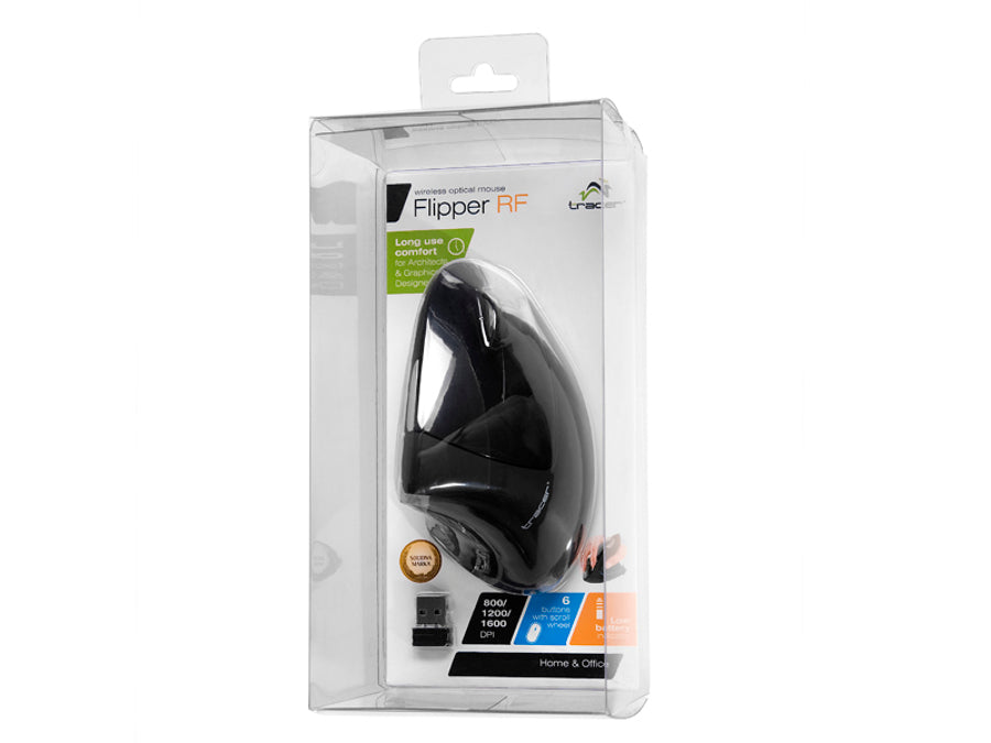 Tracer Ergonomische draadloze muis met verlichting USB Flipper RF Nano