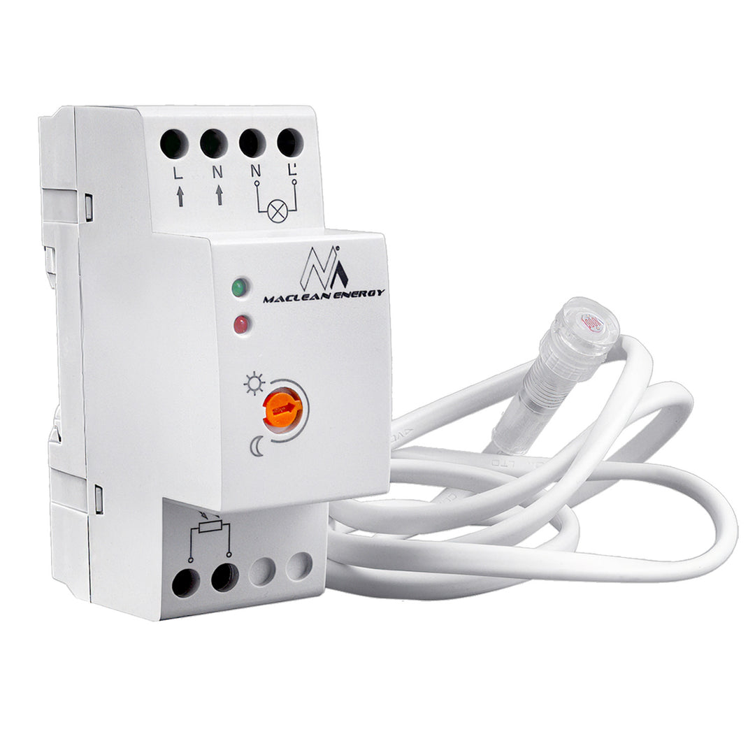 Schemerschakelaar voor DIN-rail met externe sonde Maclean MCE 83