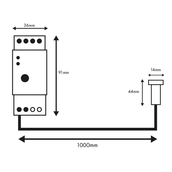 Schemerschakelaar voor DIN-rail met externe sonde Maclean MCE 83