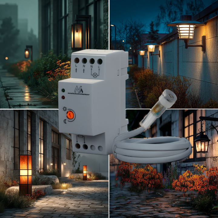 Schemerschakelaar voor DIN-rail met externe sonde Maclean MCE 83