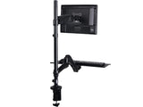 Werkstation - Monitorarm met toetsenbord en muis houder Maclean MC-681 stand en zittend