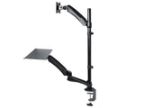 Werkstation - Monitorarm met toetsenbord en muis houder Maclean MC-681 stand en zittend