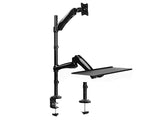 Werkstation - Monitorarm met toetsenbord en muis houder Maclean MC-681 stand en zittend
