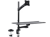 Werkstation - Monitorarm met toetsenbord en muis houder Maclean MC-681 stand en zittend