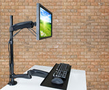 Werkstation - Monitorarm met toetsenbord en muis houder Maclean MC-681 stand en zittend