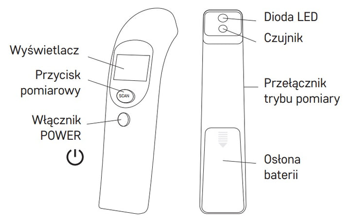 Diagnostische NC300 contactloze thermometer met koortsalarm