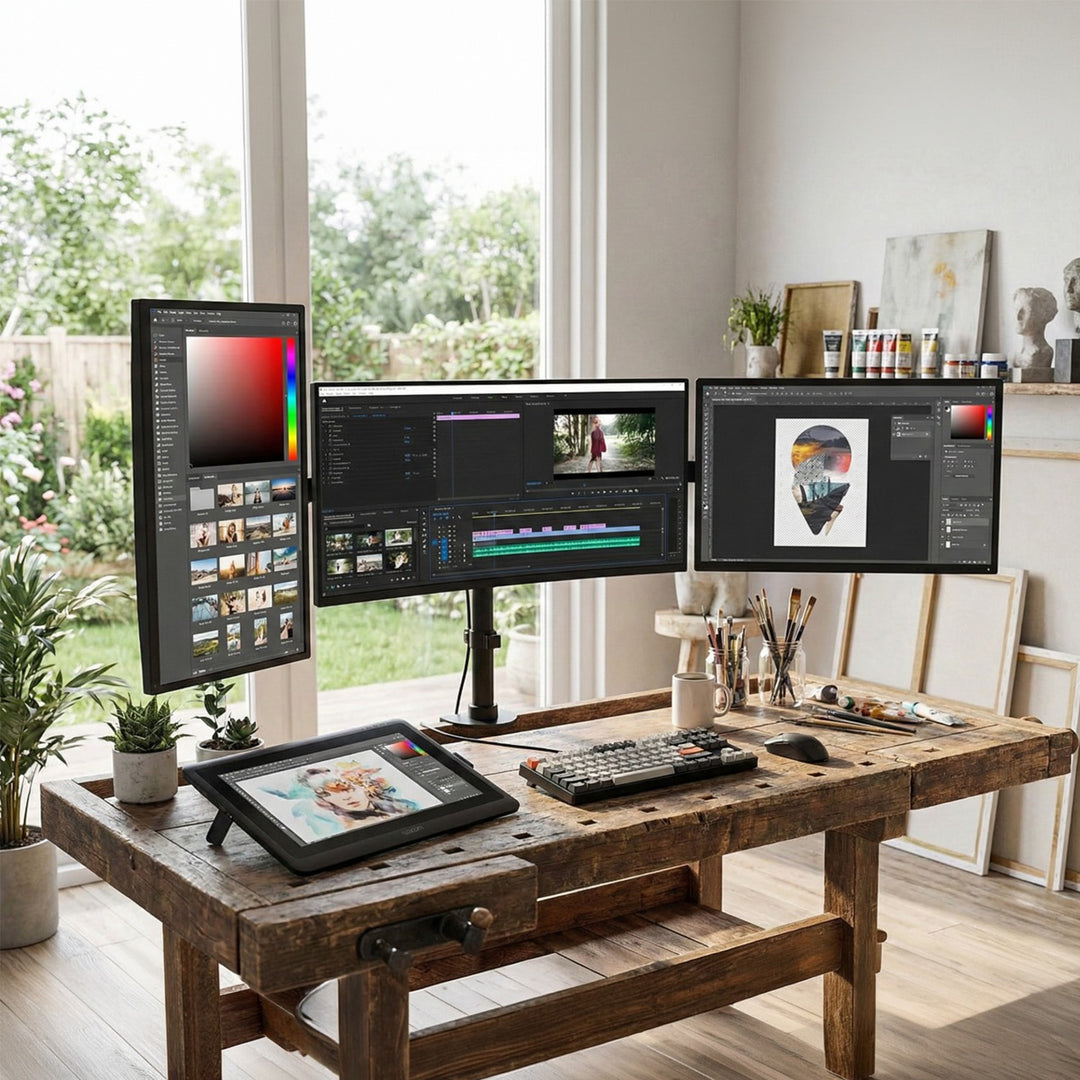 Flat panel steun voor 3 monitoren LCD LED 27" MC-691 Maclean