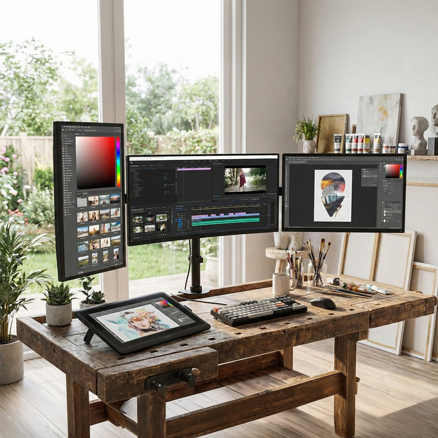 Flat panel steun voor 3 monitoren LCD LED 27" MC-691 Maclean