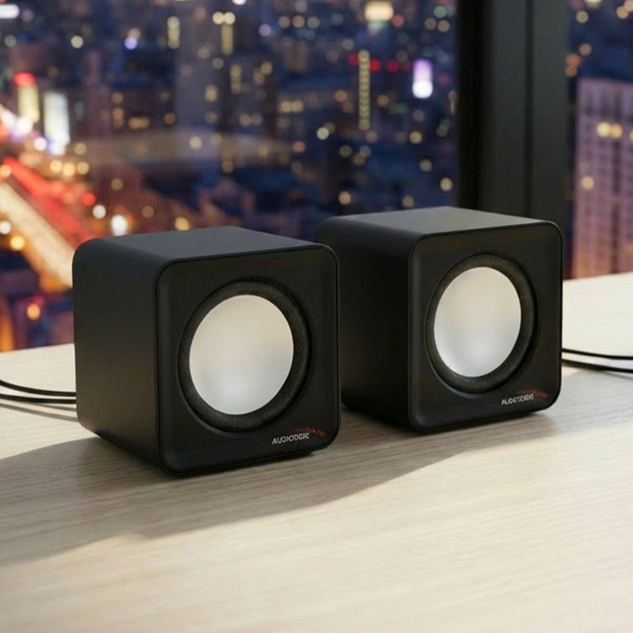 6W USB Zilver&Zwart Audiocore AC870 B computerluidsprekers