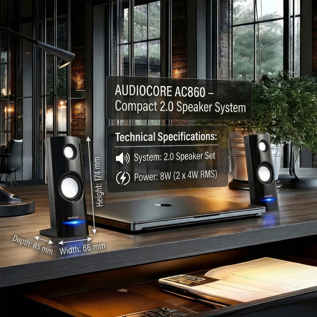 Luidsprekers AC870 Audiocore Compact USB Portable PC