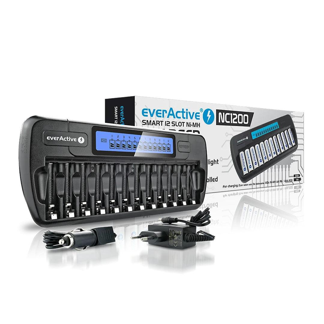 Batterijlader NC1200 AA AAA R03 R06 everActive