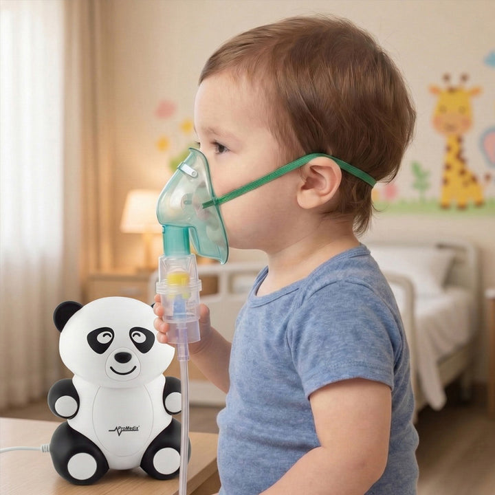 Promedix PR-812 Inhalator voor kinderen Panda Vernevelaarset 2 Maskers 5 Filters