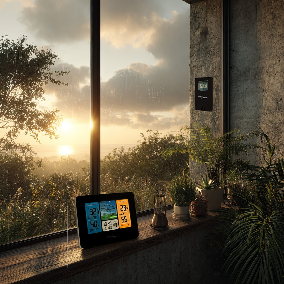 Draadloos Weerstation Externe sensor met LCD-scherm GreenBlue GB522