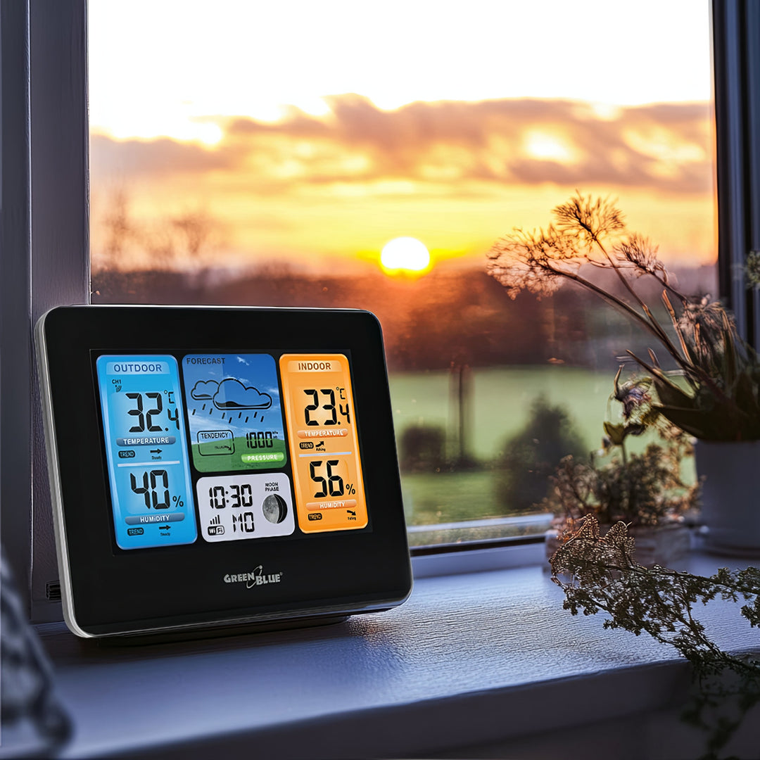 Draadloos Weerstation Externe sensor met LCD-scherm GreenBlue GB522