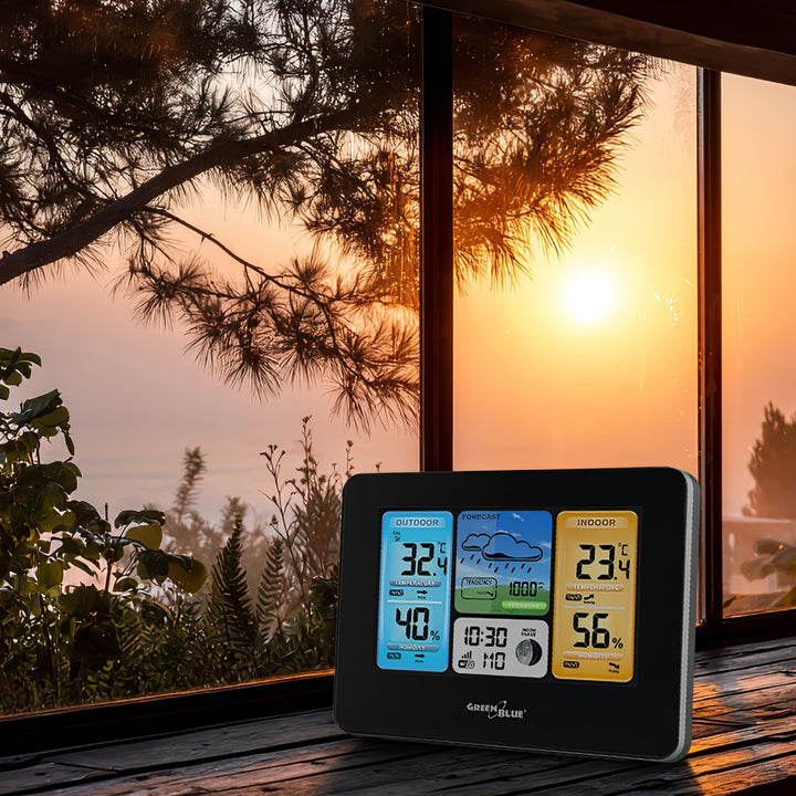 Draadloos Weerstation Externe sensor met LCD-scherm GreenBlue GB522