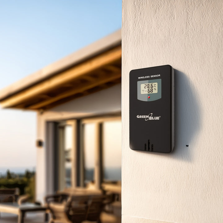 Draadloos Weerstation Externe sensor met LCD-scherm GreenBlue GB522