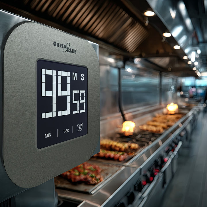 Digitale magnetische timer- Zilver Greenblue, GB524