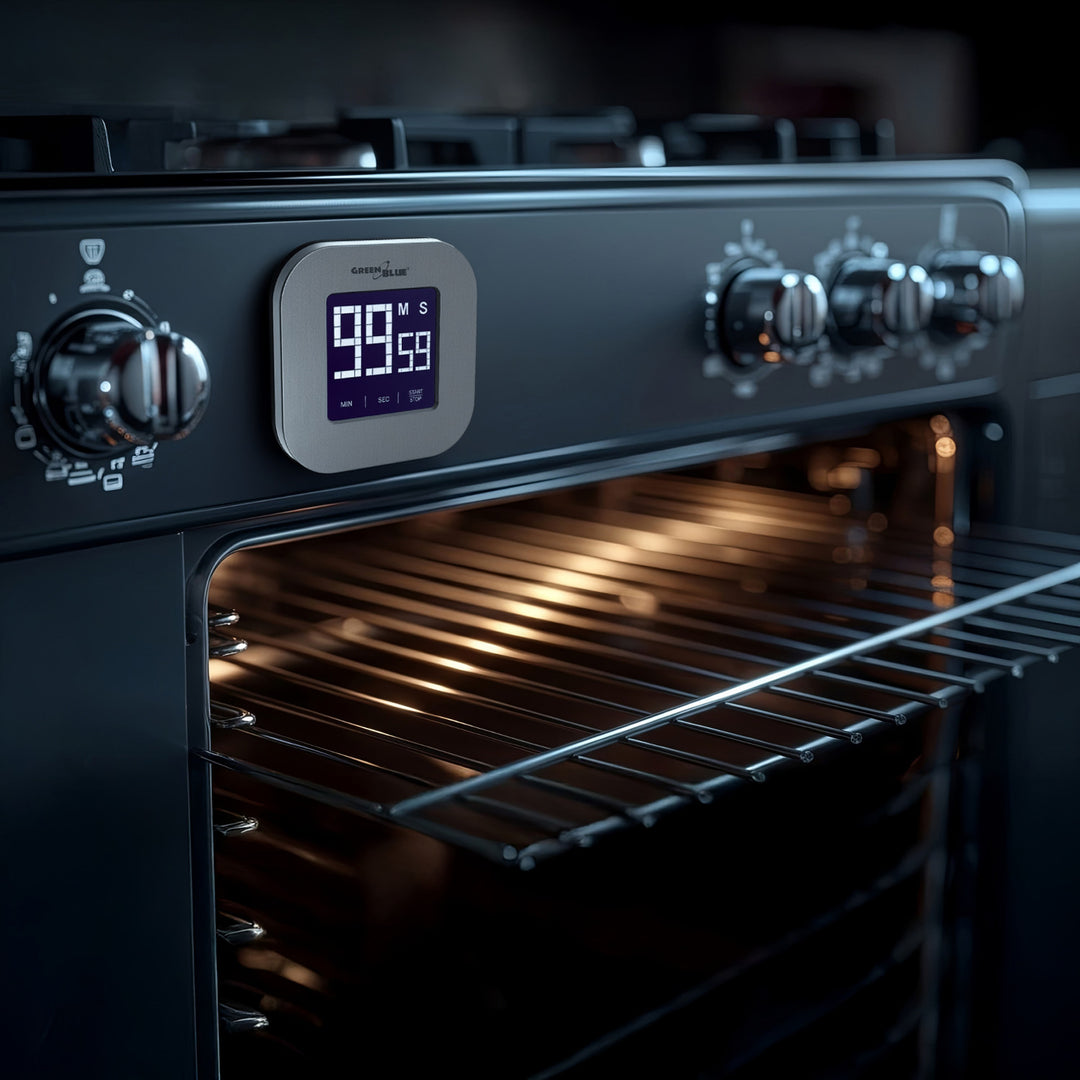 Digitale magnetische timer- Zilver Greenblue, GB524