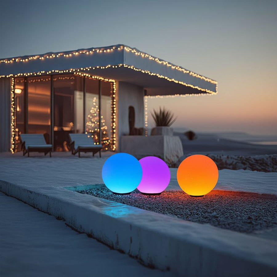 Solar LED Lichtbollen Tuin kleur ledlampje Greenblue