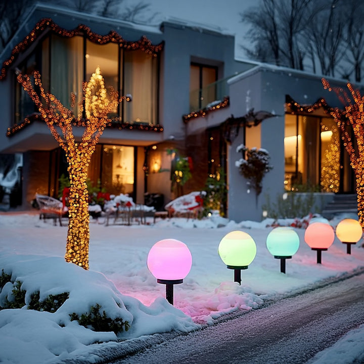 Solar LED Lichtbollen Tuin kleur ledlampje Greenblue