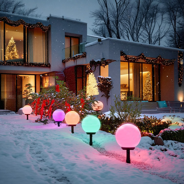 Solar LED Lichtbollen Tuin kleur ledlampje Greenblue