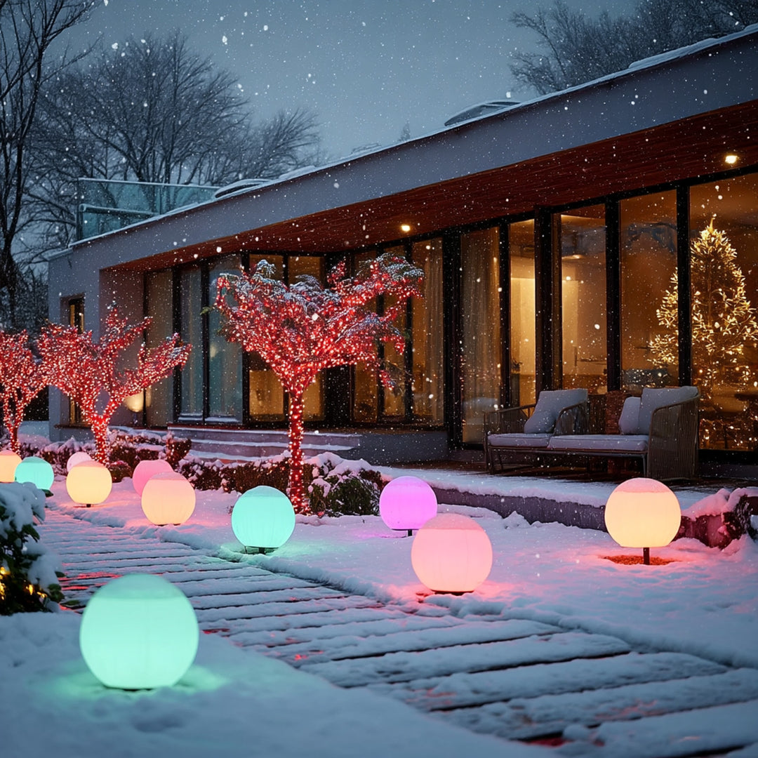 Solar LED Lichtbollen Tuin kleur ledlampje Greenblue