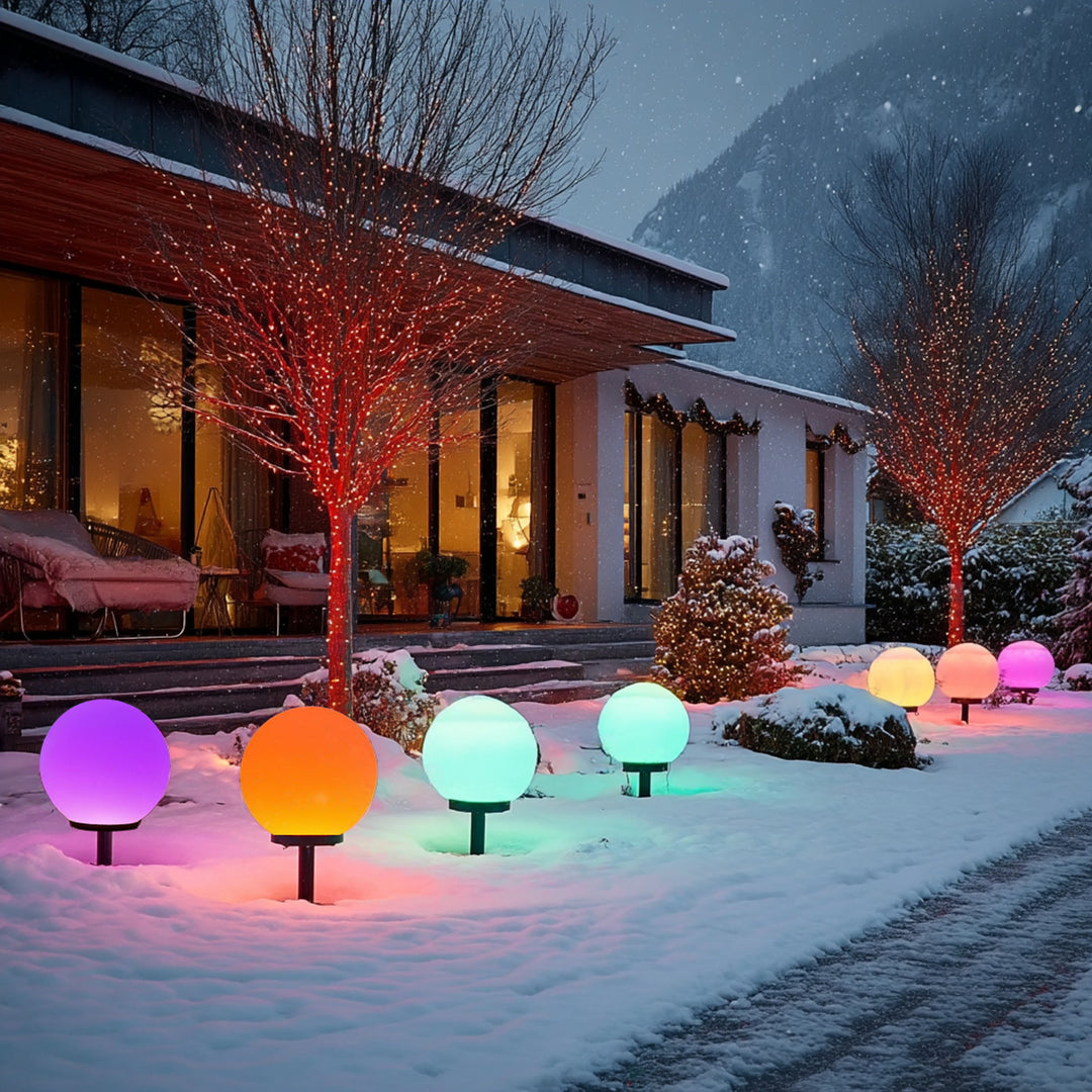 Solar LED Lichtbollen Tuin kleur ledlampje Greenblue