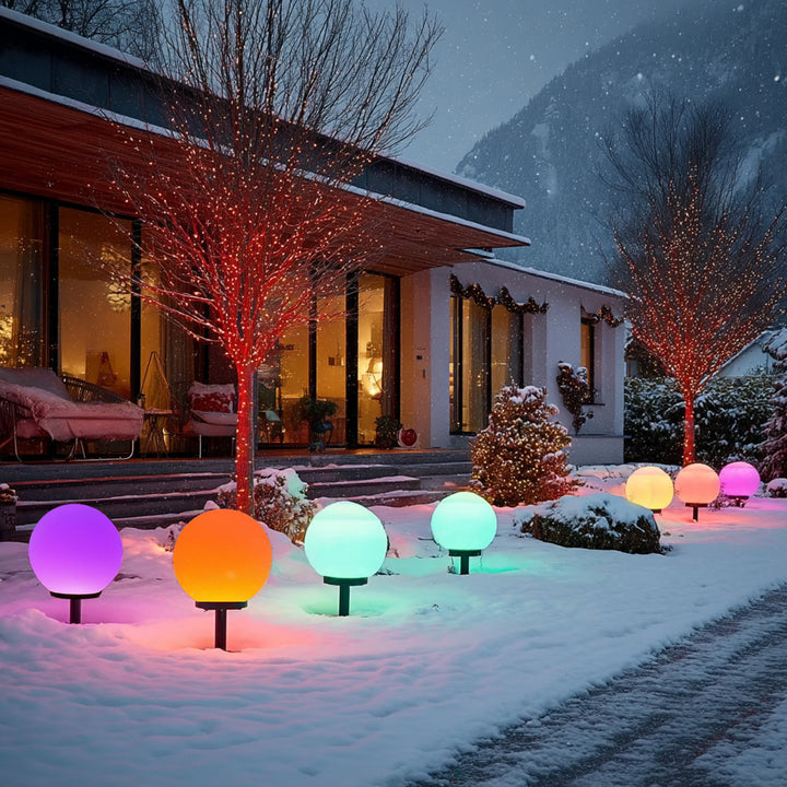 Solar LED Lichtbollen Tuin kleur ledlampje Greenblue