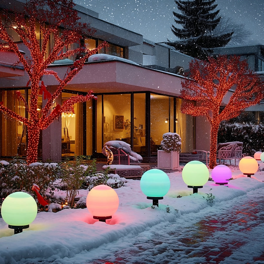 Solar LED Lichtbollen Tuin kleur ledlampje Greenblue