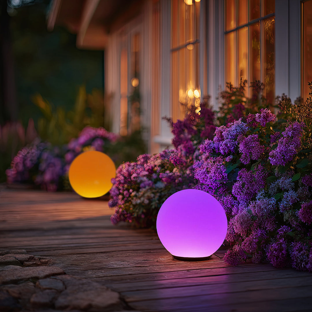Garden Solar LED Vrijstaande LED Lamp GB167 30x30x63cm ballen, full color LED