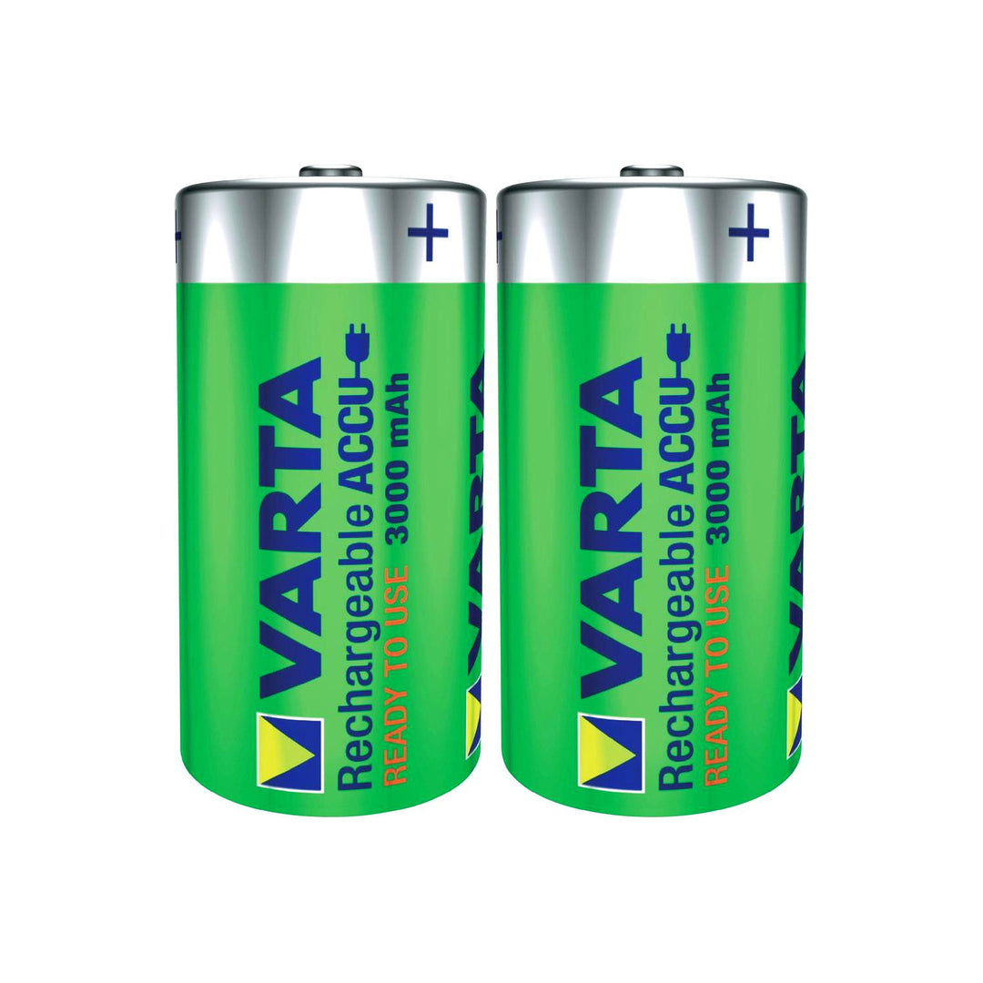 2x Varta Ready2Use R14 C oplaadbare batterijen, capaciteit 3000 mAh