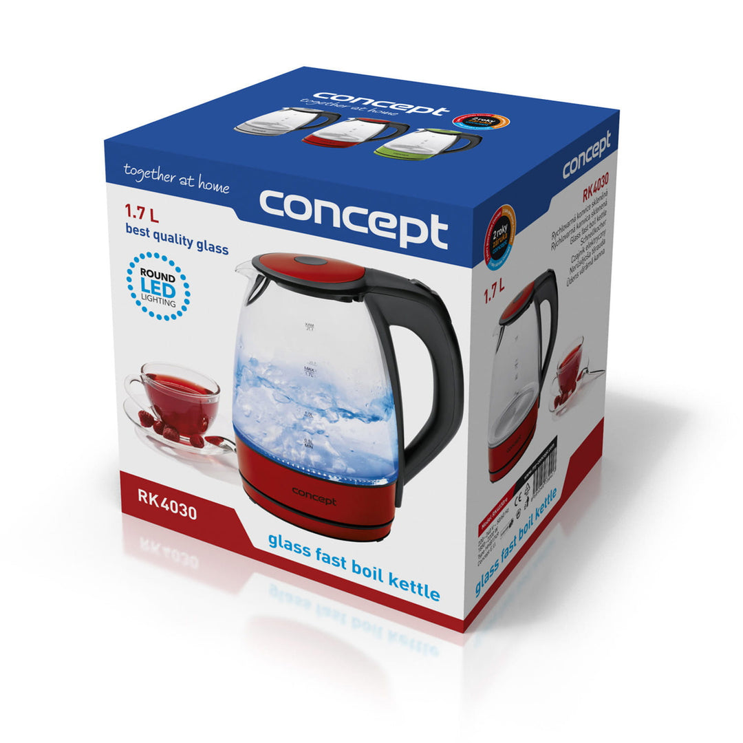 Concept waterkoker, glas, inhoud 1.7L, RK4030RE