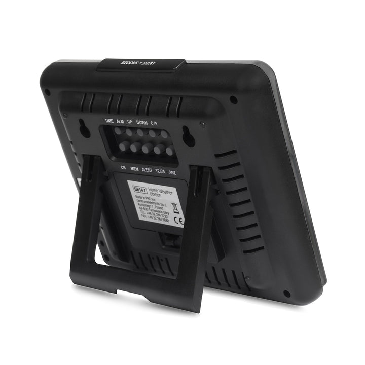 Draadloos weerstation IN/OUT temperatuur vochtigheid maanfase Groenblauw GB147W wit