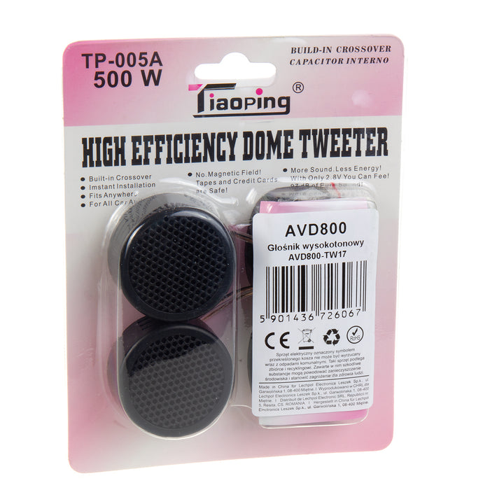 Autoluidsprekers AVD800 Tweeters, 200 W max, 4 Ohm