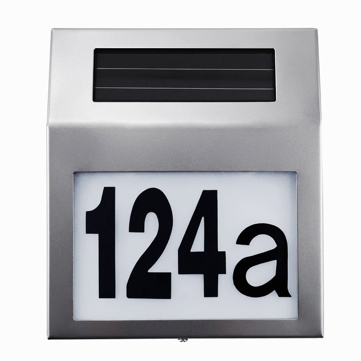 Zonne-energie LED lamp met huisnummer Maclean Energy MCE 172