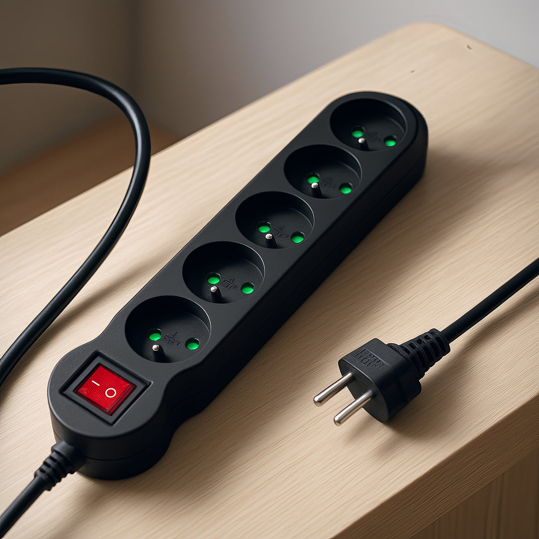 Stekkerdoos 5voudig 1,4 m met penaarde en kinderbeveiliging Maclean Energy MCE183 2300W